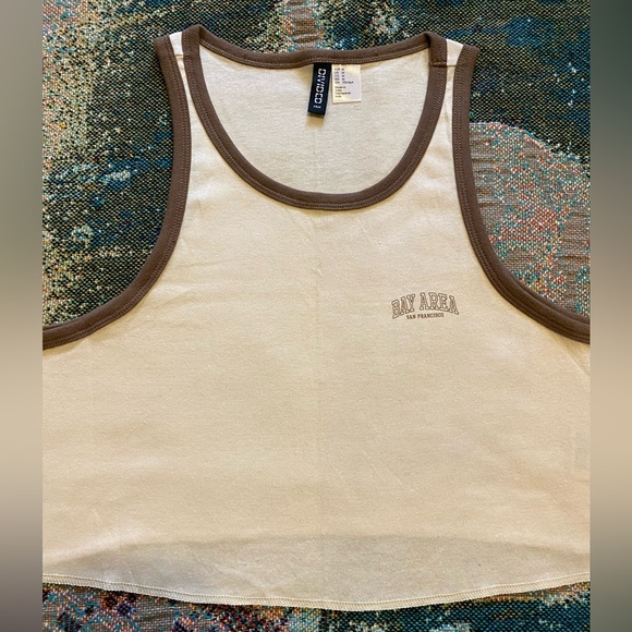 Divided Cropped Ringer Tank Top - Picture 2 of 11